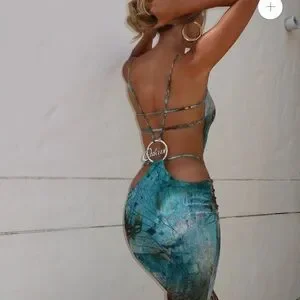 Elegant Strappy Blue Dress